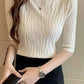 Pull Femme Slim à Manches Courtes – Mode Coréenne Printemps Été | F-laglam.