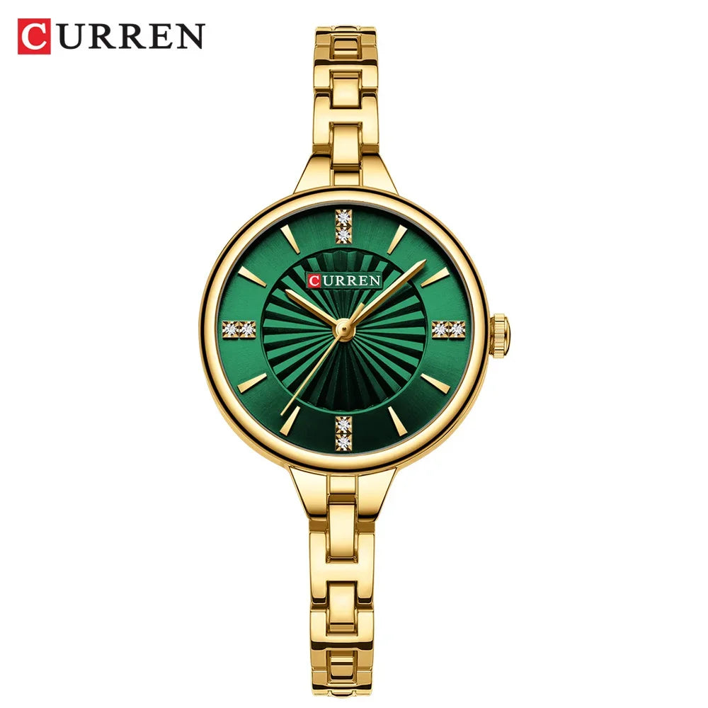 Montre pour femme de la marque CURREN, mouvement à quartz précis, avec bracelet magnétique réglable. Design élégant et sportif, idéale pour un usage quotidien ou pour compléter vos tenues habillées.