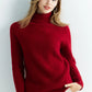 Pull Femme en Laine Mérinos 100 % – Col Roulé Tricoté Cachemire Automne Hiver