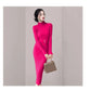Robe Pull Longue Femme – Tricot Élastique Ajusté Style Coréen Élégant Automne Hiver