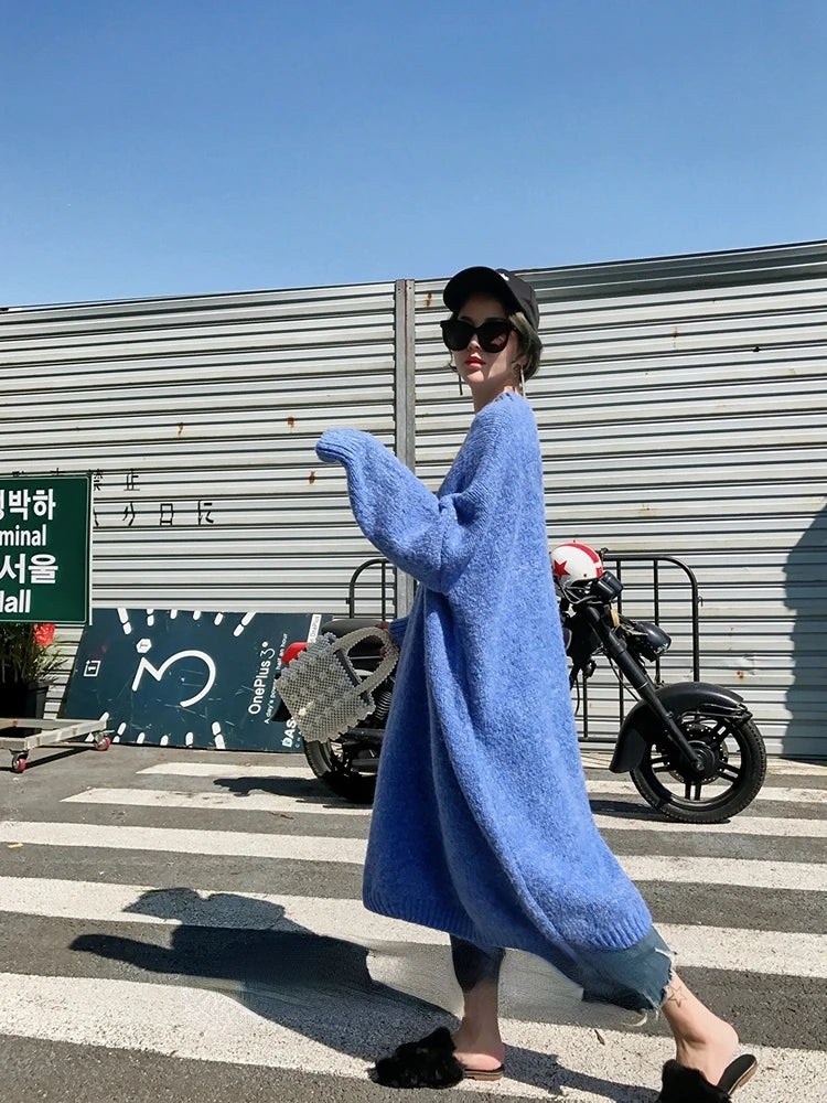 Robe Pull Longue Femme – Tricot Épais Vintage Oversize Chaud pour Automne & Hiver | F-laglam