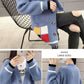 Cardigan Femme Mi-long – Manteau Tricoté Loose Style Coréen Printemps Automne.