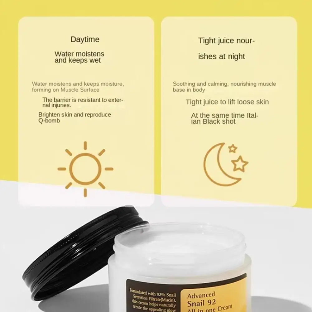 Gamme Soin Visage à la Mucine d’Escargot & Collagène 92 – Crème, Tonique, Nettoyant & Protection Solaire – Hydratation, Fermeté & Lissage Peau Sensible