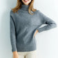 Pull Femme en Laine Mérinos 100 % – Col Roulé Tricoté Cachemire Automne Hiver
