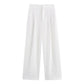 Ensemble femme sans manches col V asymétrique – pantalon large taille haute
