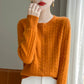 Cardigan Femme Blanc – Tricot Uni Col Rond Boutonné Manches Longues Automne Hiver 2025