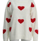 Pull Femme Sweet Heart – Tricot Vintage Loose à Col Rond, Manches Longues.
