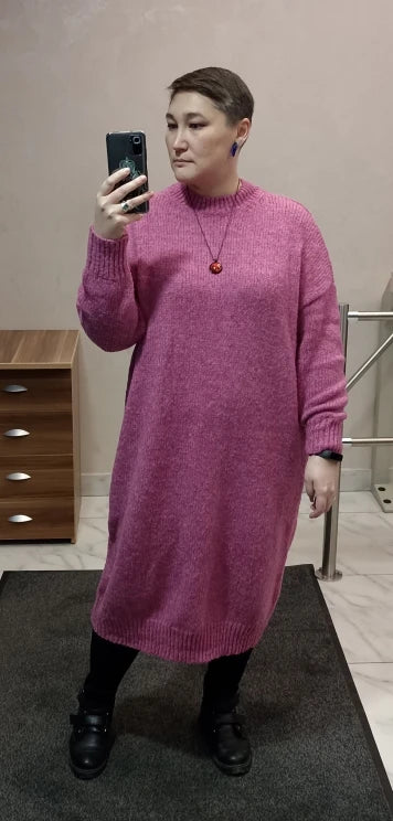 Robe Pull Longue Femme – Tricot Épais Vintage Oversize Chaud pour Automne & Hiver | F-laglam