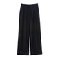 Ensemble femme sans manches col V asymétrique – pantalon large taille haute
