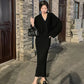 Ensemble Femme Hiver 2 Pièces – Robe Pull Tricotée & Haut Loose, Outfit Bodycon Chic Coréen Streetwear.