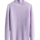 Pull Femme en Laine Mérinos 100 % – Col Roulé Tricoté Cachemire Automne Hiver