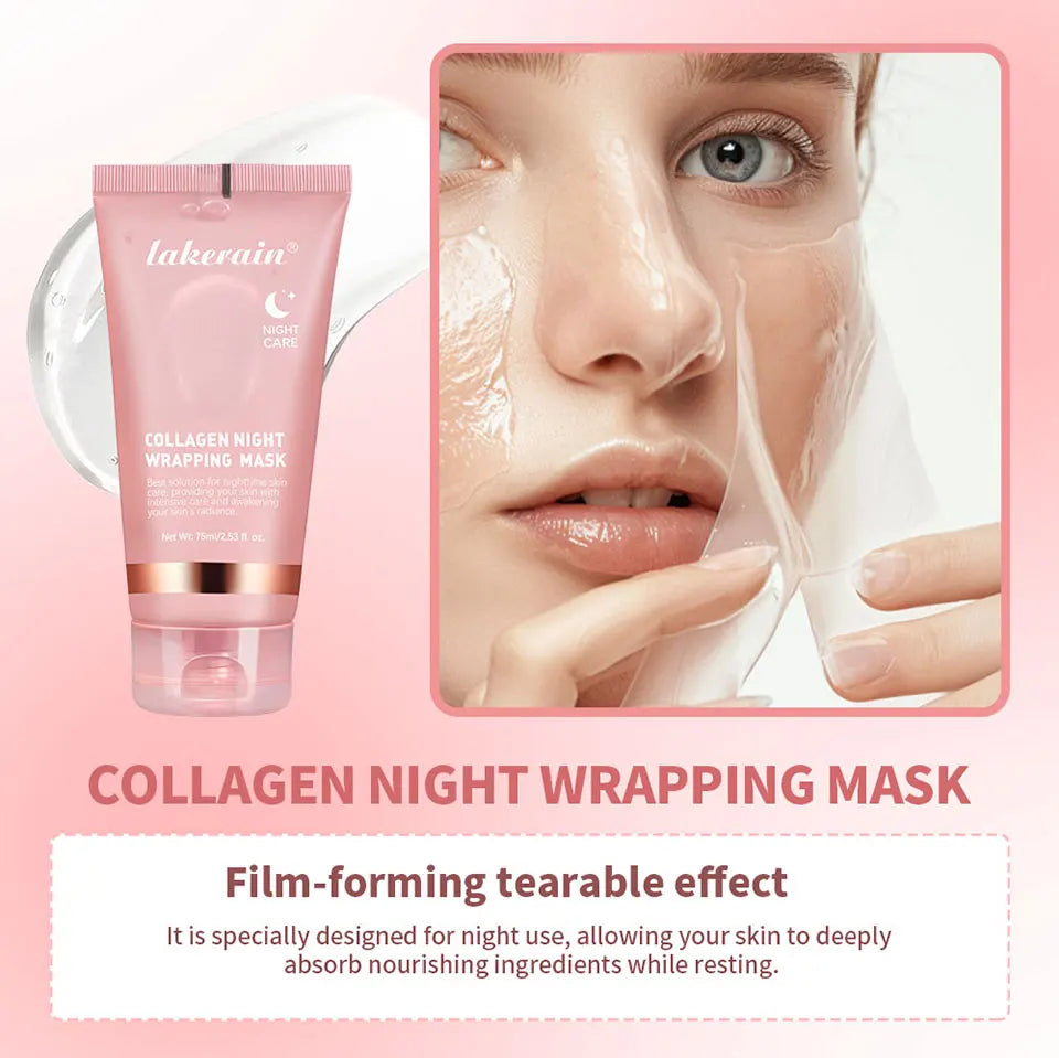 Masque visage coréen au collagène – effet liftant et hydratant nuit