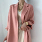 Manteau Court Femme Automne Hiver – Cachemire Double Face, Col Revers & Ceinture, Style Luxe Chic