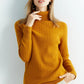 Pull Femme en Laine Mérinos 100 % – Col Roulé Tricoté Cachemire Automne Hiver