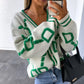 Pull Femme Sweet Heart – Tricot Vintage Loose à Col Rond, Manches Longues.