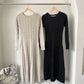 Robe pull longue femme hiver – maille torsadée chaude, coupe évasée élégante