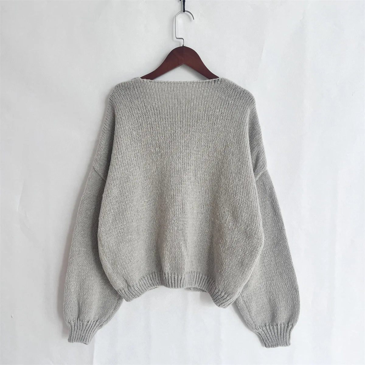 Cardigan Femme Élégant – Tricot Uni avec Lacet, Col Rond, Style Simple Chic |