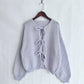 Cardigan Femme Élégant – Tricot Uni avec Lacet, Col Rond, Style Simple Chic |