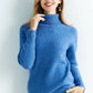 Pull Femme en Laine Mérinos 100 % – Col Roulé Tricoté Cachemire Automne Hiver