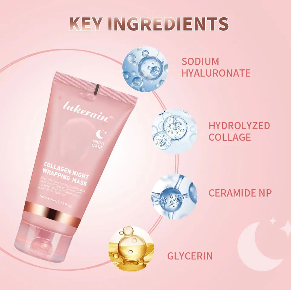 Masque visage coréen au collagène – effet liftant et hydratant nuit