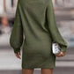 Robe pull femme à col montant et manches longues – automne/hiver élégante