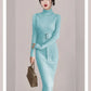 Robe Pull Longue Femme – Tricot Élastique Ajusté Style Coréen Élégant Automne Hiver.