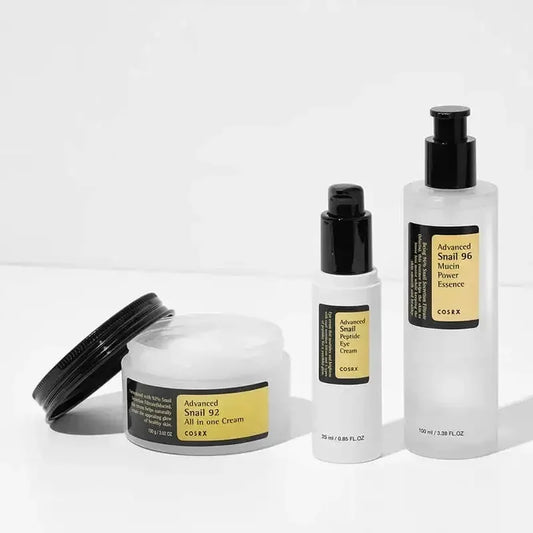 Gamme Soin Visage à la Mucine d’Escargot & Collagène 92 – Crème, Tonique, Nettoyant & Protection Solaire – Hydratation, Fermeté & Lissage Peau Sensible