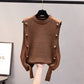 Gilet Femme Sans Manches – Pull Tricoté Col Rond Décontracté Printemps Automne.
