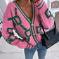 Pull Femme Sweet Heart – Tricot Vintage Loose à Col Rond, Manches Longues