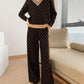 Ensemble Femme 2 Pièces – Pull Élégant & Pantalon Patte d’Éléphant Loose-Fit, Outfit Tendance Printemps Automne 2024 | F-laglam.
