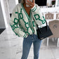 Pull Femme Sweet Heart – Tricot Vintage Loose à Col Rond, Manches Longues.