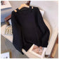 Pull Femme Loose Col V – Tricot Doux Uni Style Basique Automne.