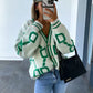 Pull Femme Sweet Heart – Tricot Vintage Loose à Col Rond, Manches Longues.