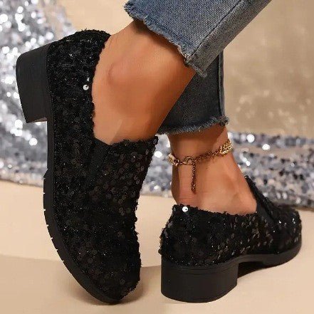 All-matching Gommino Flat Shallow Mouth Sequin Casual Shoes.