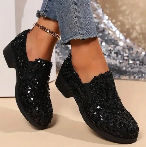 All-matching Gommino Flat Shallow Mouth Sequin Casual Shoes.