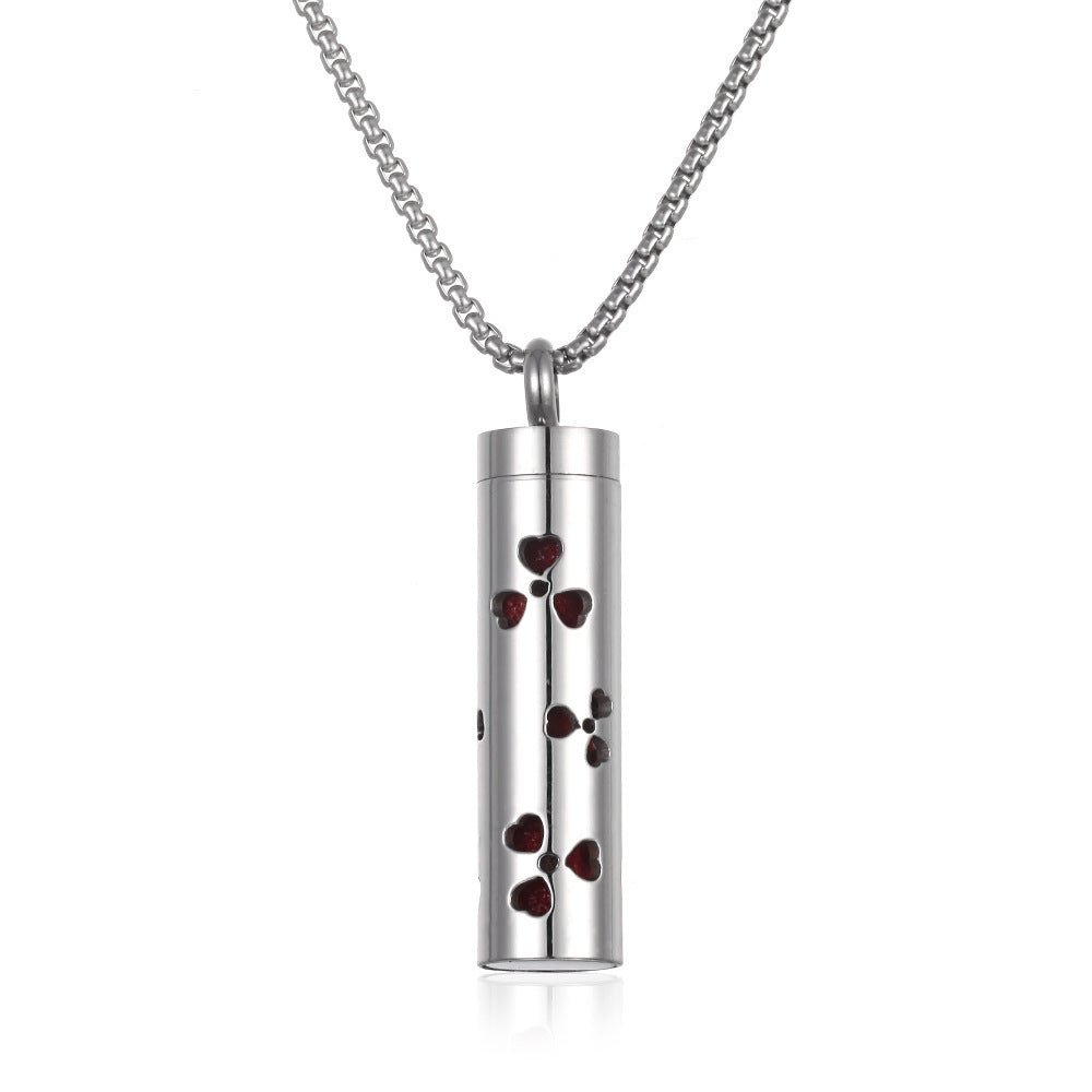 Aromatherapy Pendant Perfume Bottle Essential Oil Titanium Steel.