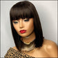 Bangs Short Hair Wig Breathable And Natural.