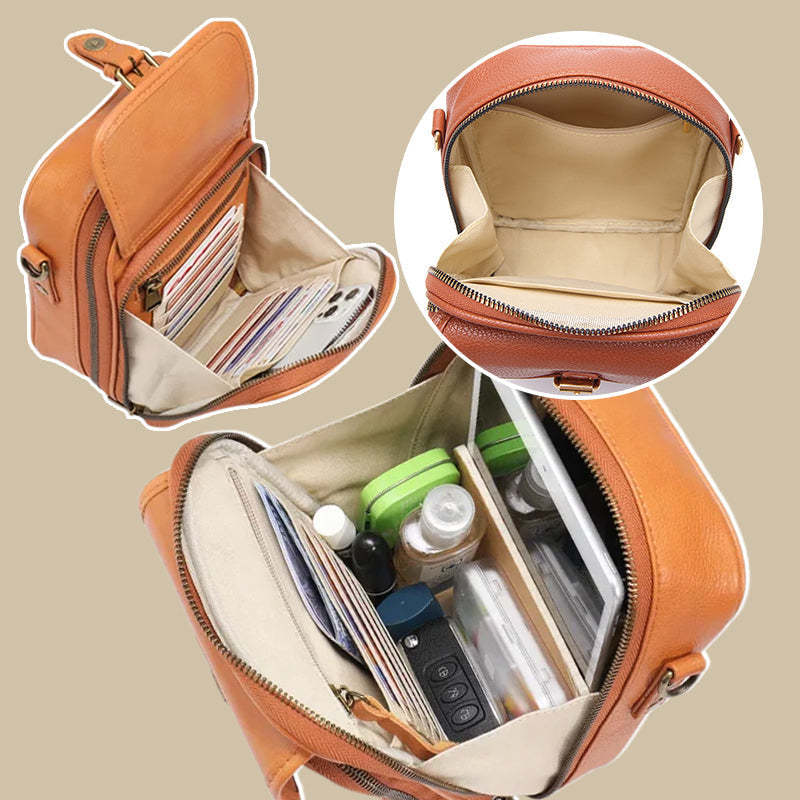 Unisex Vintage Large Capacity Messenger Bag Storage Bag  With 10 Card Inserts Casual Backpack Women's Bag Retro Backpack Large Capacity Travel.