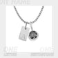 Birthstone Accessories Stainless Steel Plated 26 English Letter Pendant Necklace.
