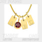Birthstone Accessories Stainless Steel Plated 26 English Letter Pendant Necklace.