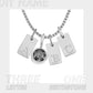 Birthstone Accessories Stainless Steel Plated 26 English Letter Pendant Necklace.