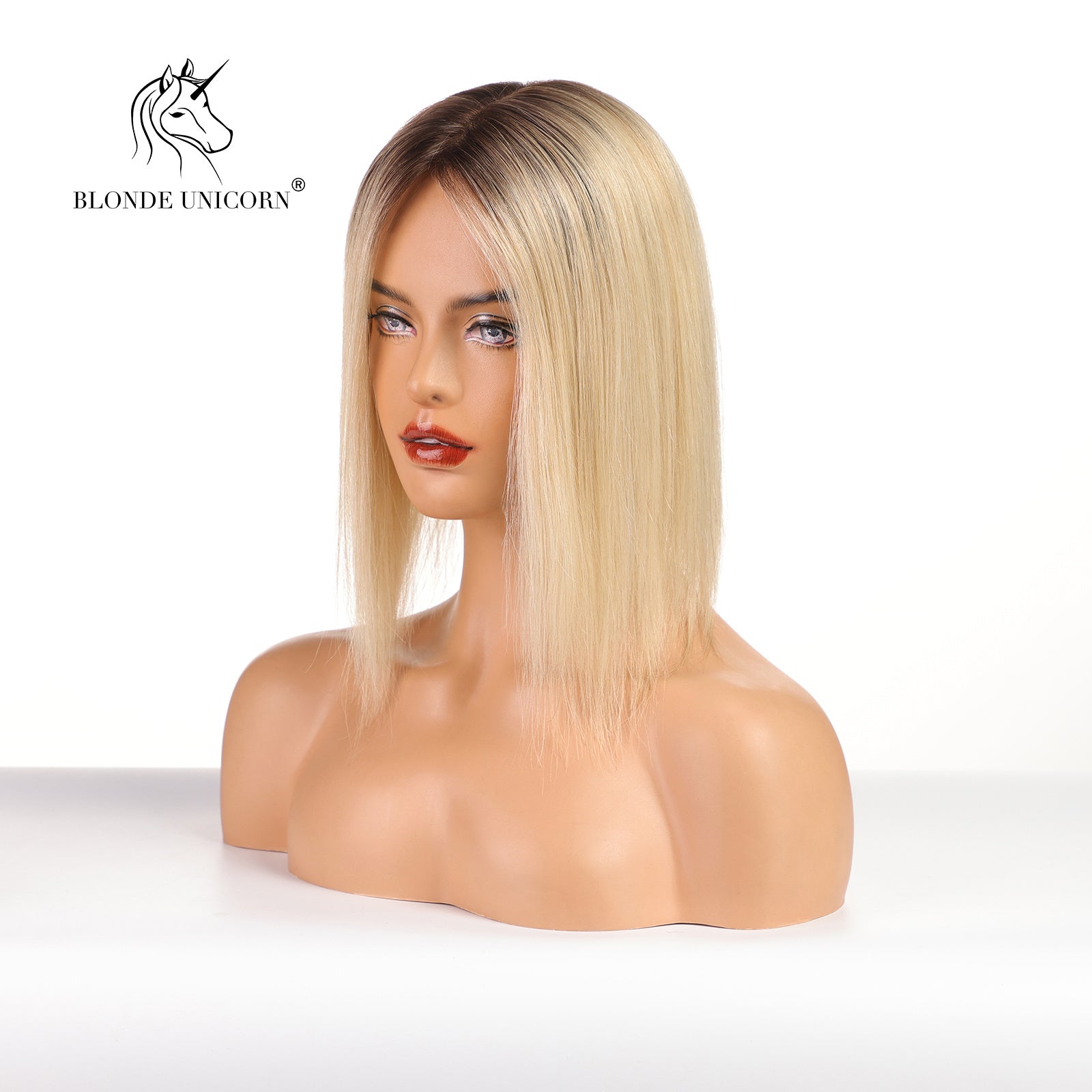 Blonde  Ombre Bleach Blonde Hand Made Real Human Hair Toppers For Women.