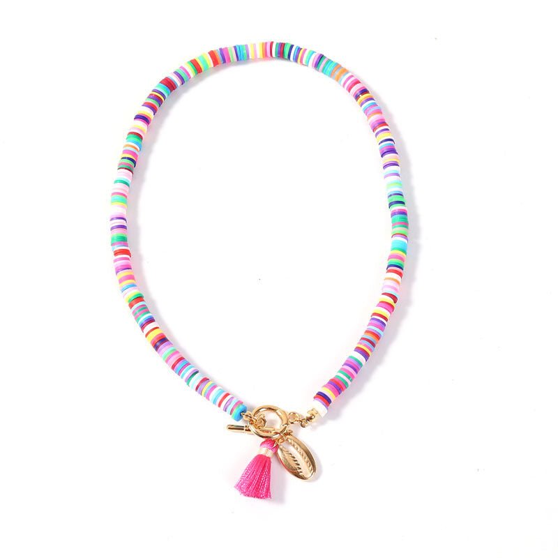 Bohemian Shell Necklace Female Tassel Wild Sweet Necklace.