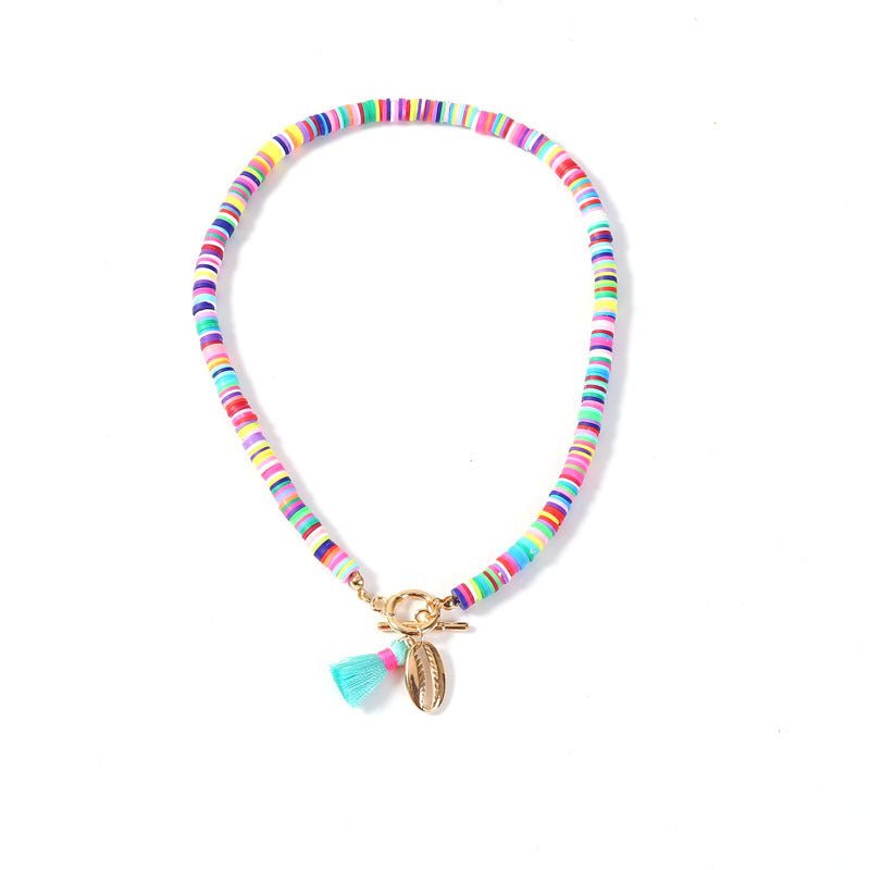 Bohemian Shell Necklace Female Tassel Wild Sweet Necklace.