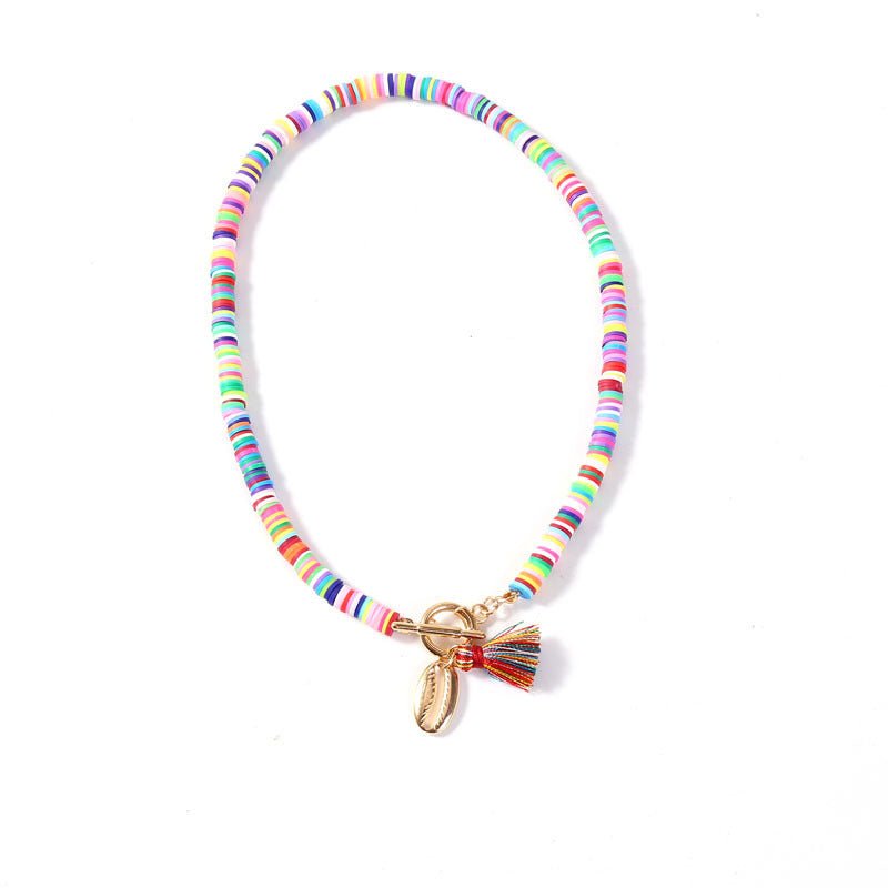 Bohemian Shell Necklace Female Tassel Wild Sweet Necklace.