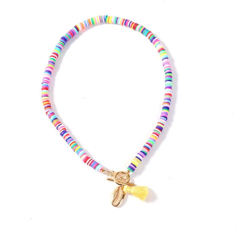 Bohemian Shell Necklace Female Tassel Wild Sweet Necklace.