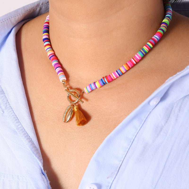 Bohemian Shell Necklace Female Tassel Wild Sweet Necklace.