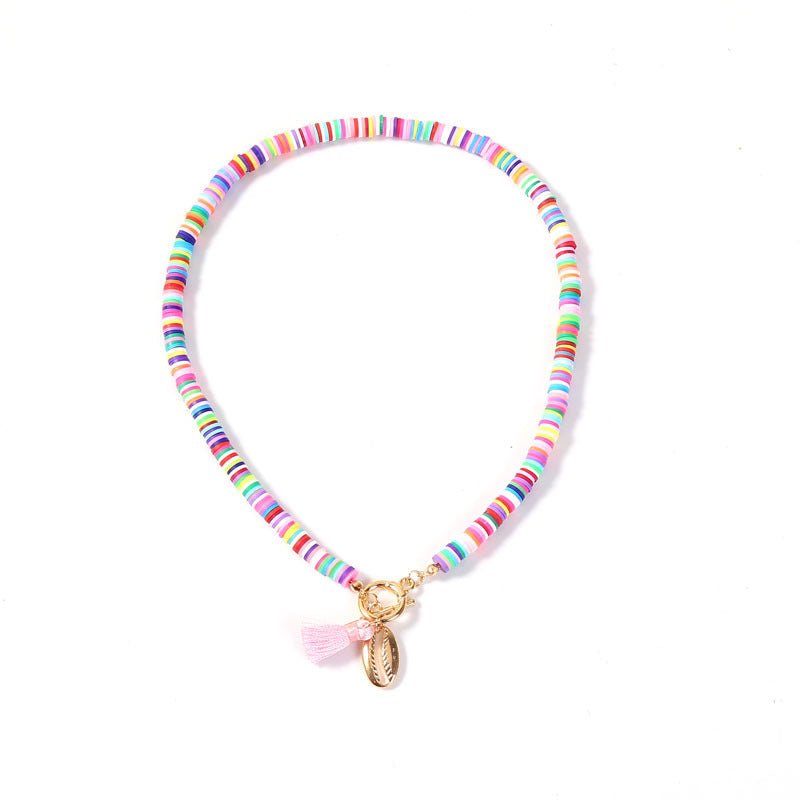 Bohemian Shell Necklace Female Tassel Wild Sweet Necklace.