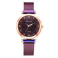 Casual Flower Dial Alloy Mesh Strap Quartz Watch.