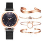 Casual Flower Dial Alloy Mesh Strap Quartz Watch.